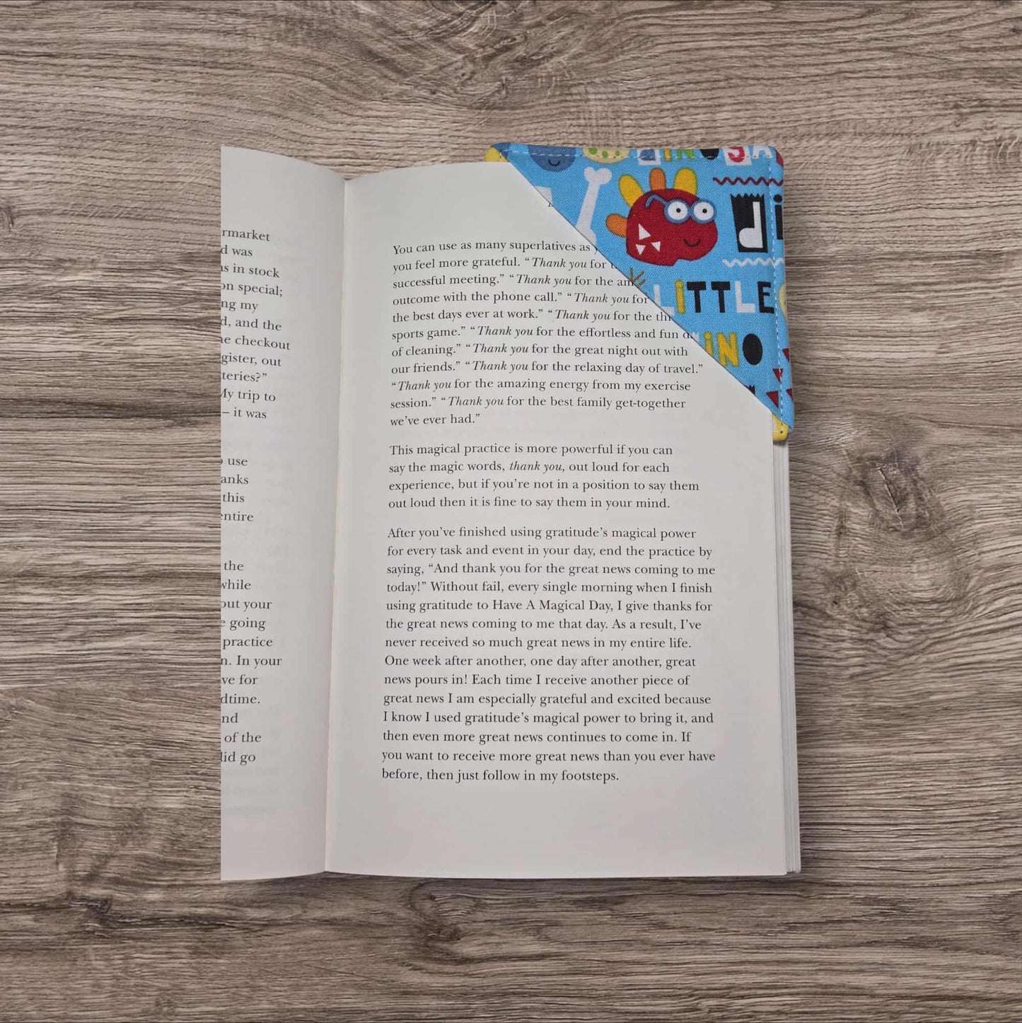 Fabric Corner Bookmark - Little Dino