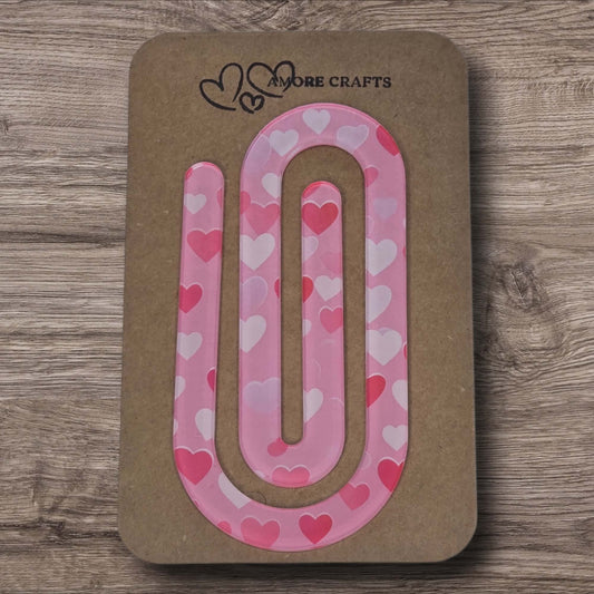 Quirky Paperclip - Tricolor Hearts
