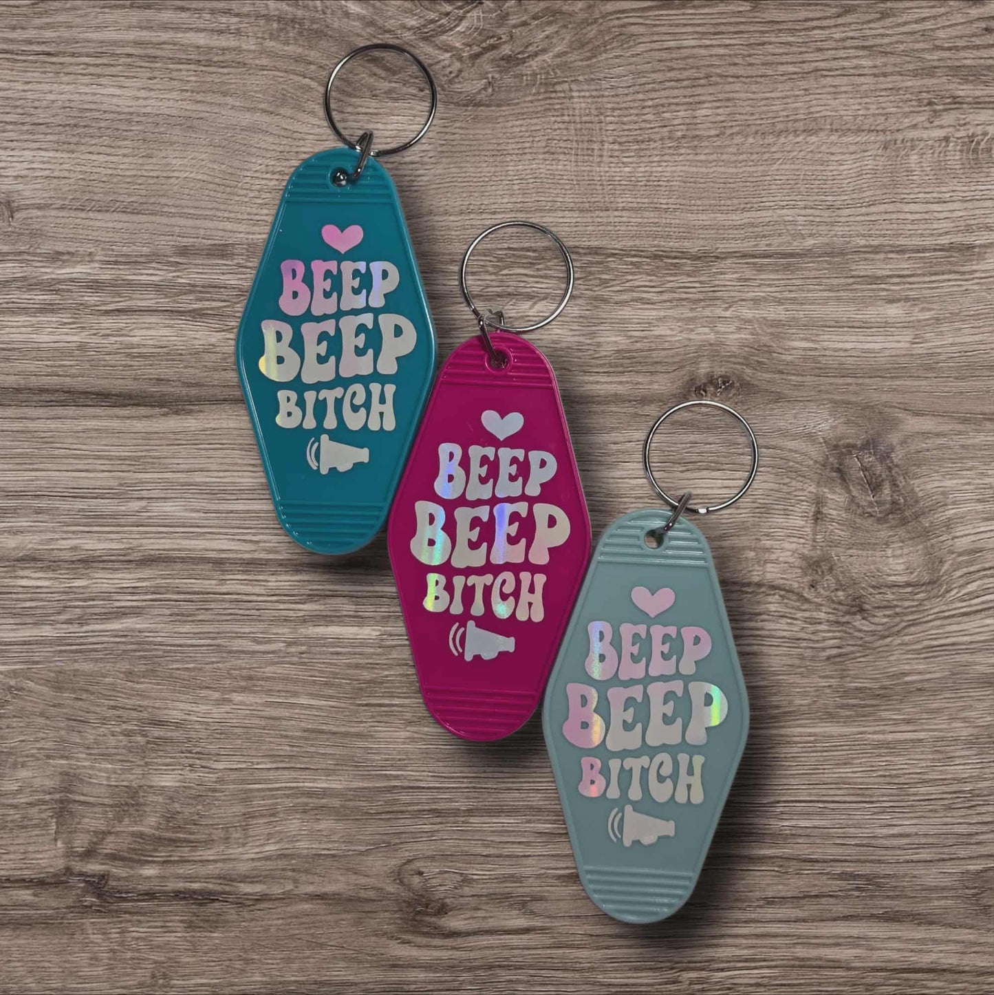 Sassy Motel Keychain - Beep Beep Bitch