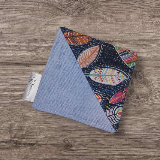 Corner Fabric Bookmark - Feathers