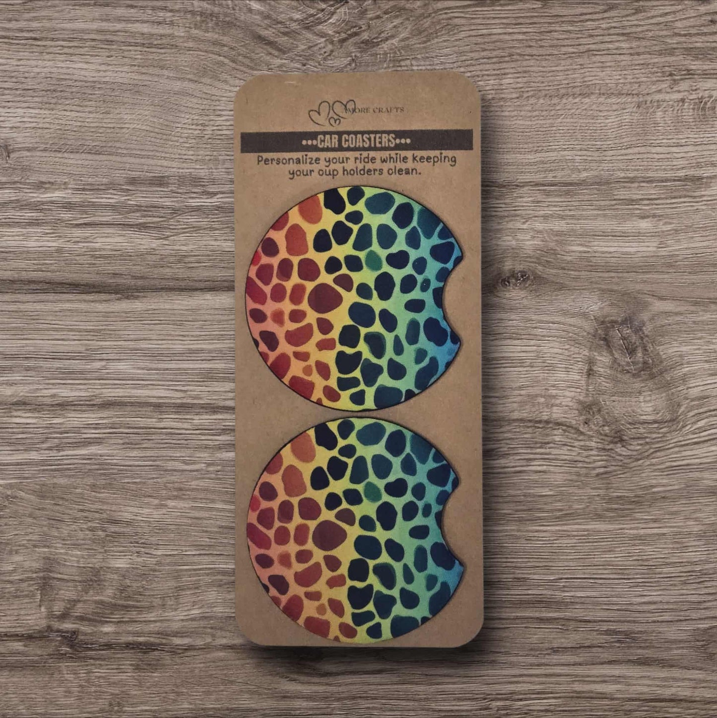 Car Coasters - Rainbow Safari