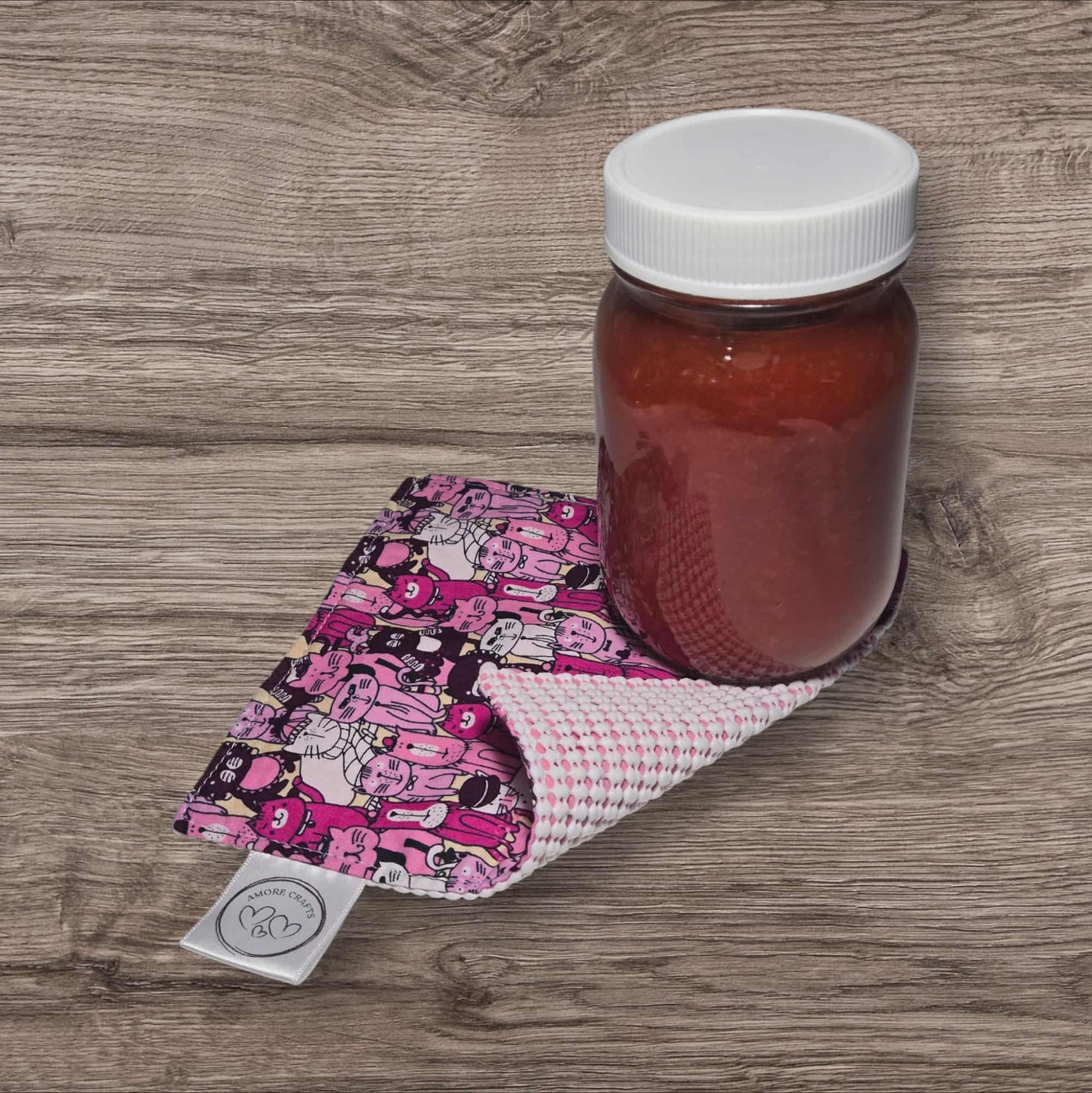 Jar Opener - Cartoon Cats, Pink