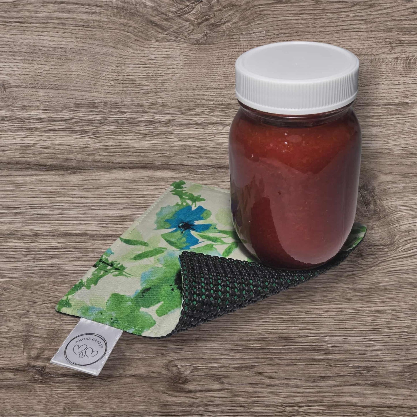 Jar Opener - Blue-Green Floral