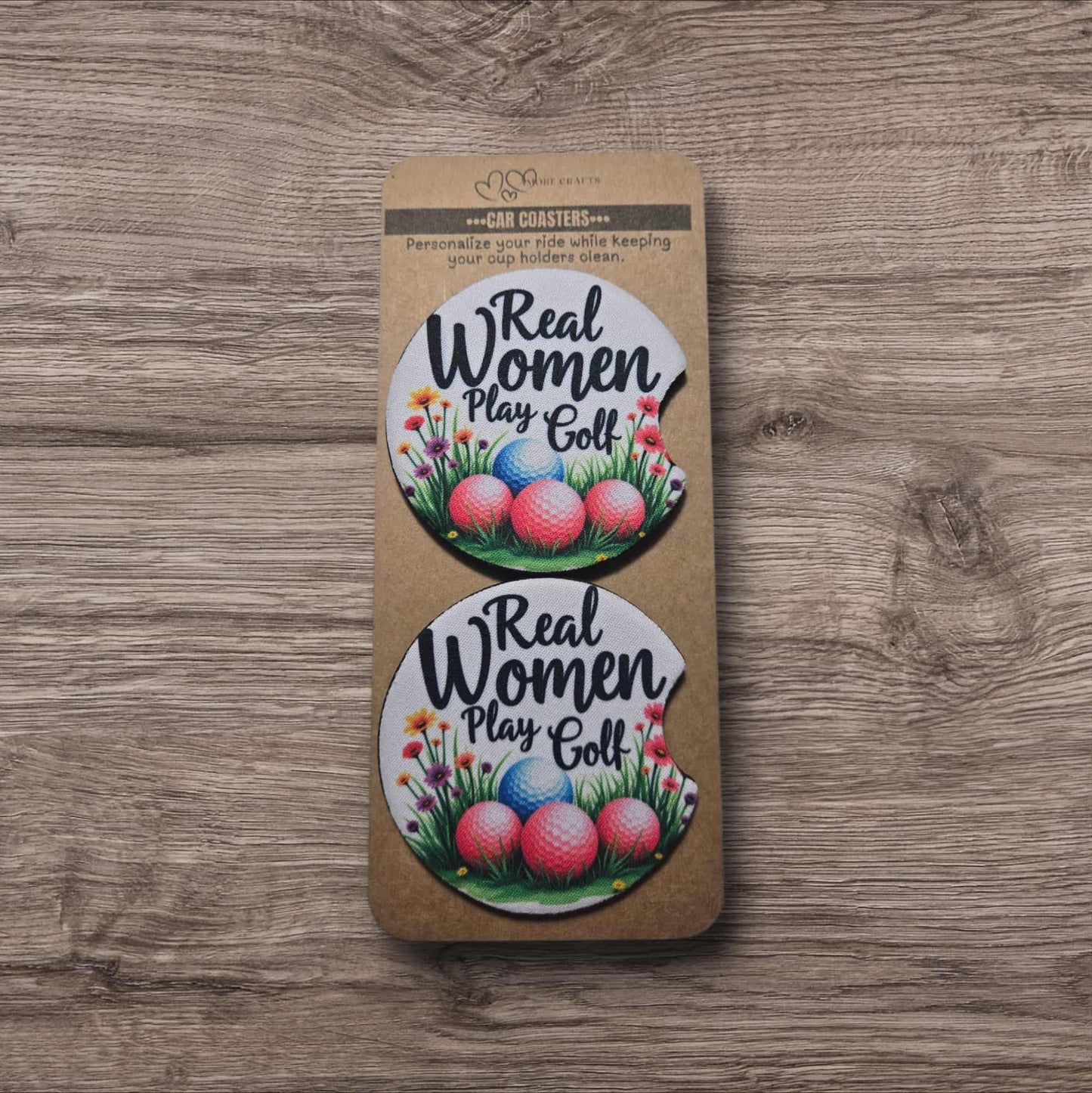Car Coasters - Real Women Golf
