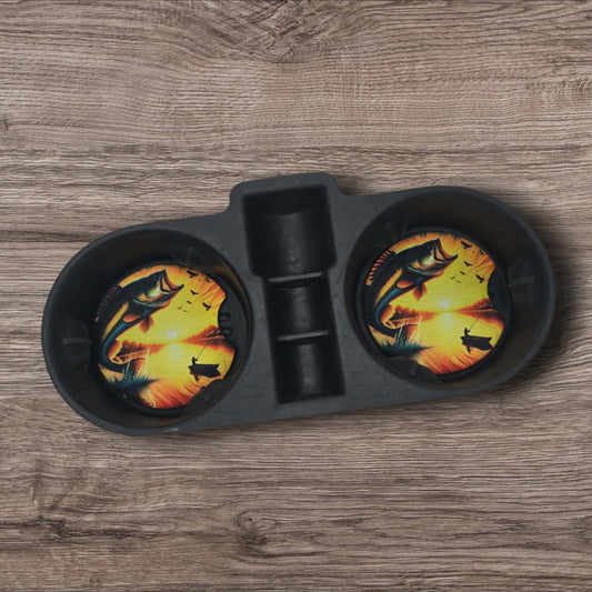 Car Coasters - Golden-hour Fishing