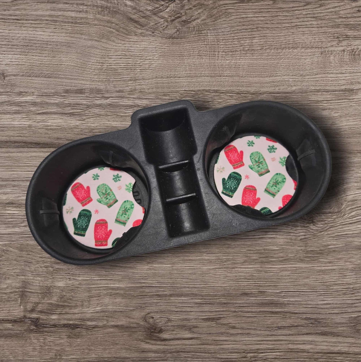 Car Coasters - Christmas Mittens