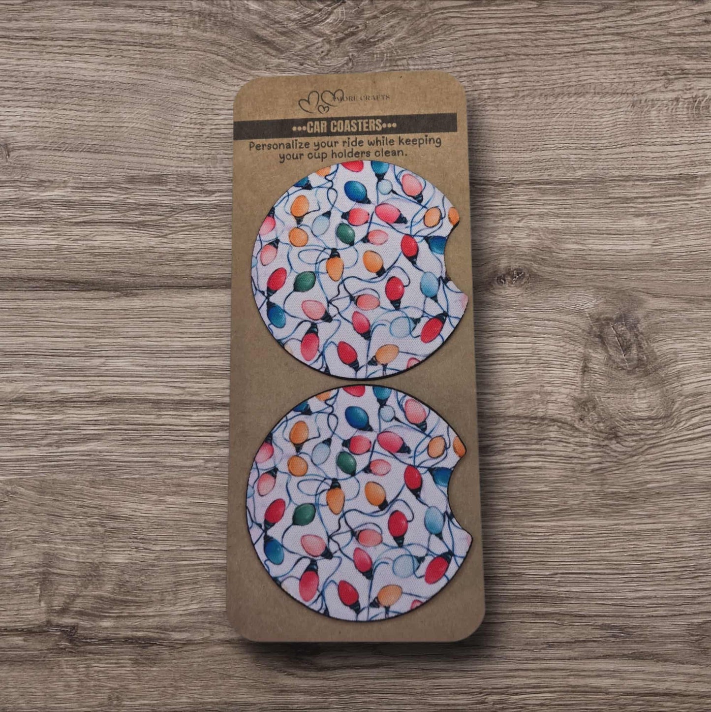 Car Coasters - Christmas Lights