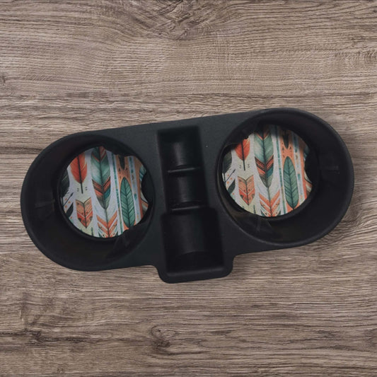 Car Coasters - Boho Feathers