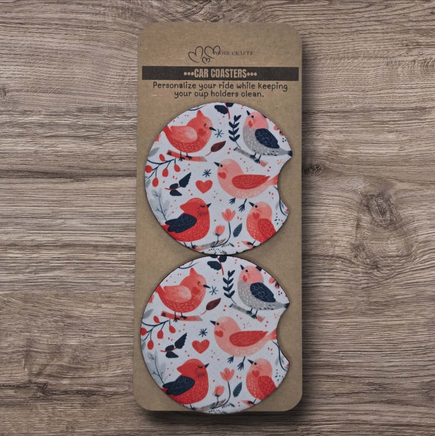 Car Coasters - Love Birds