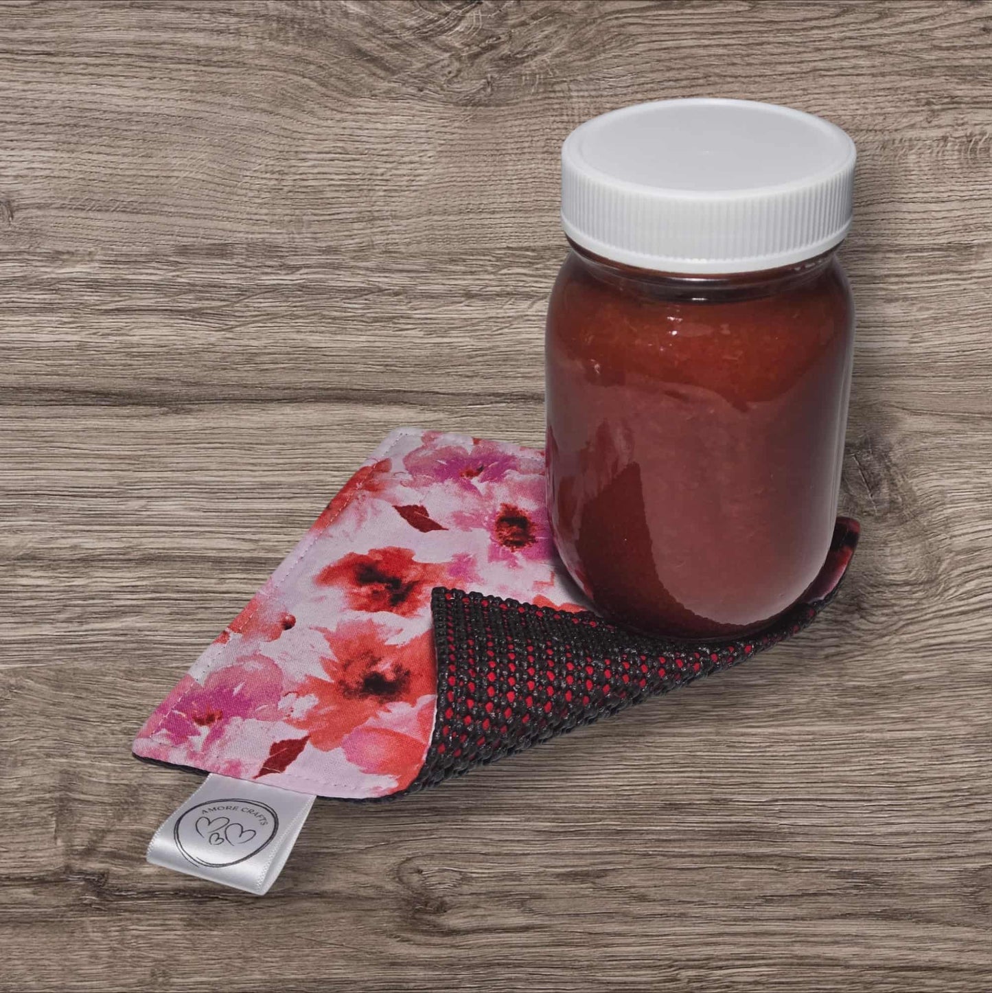 Jar Opener - Red-Pink Floral
